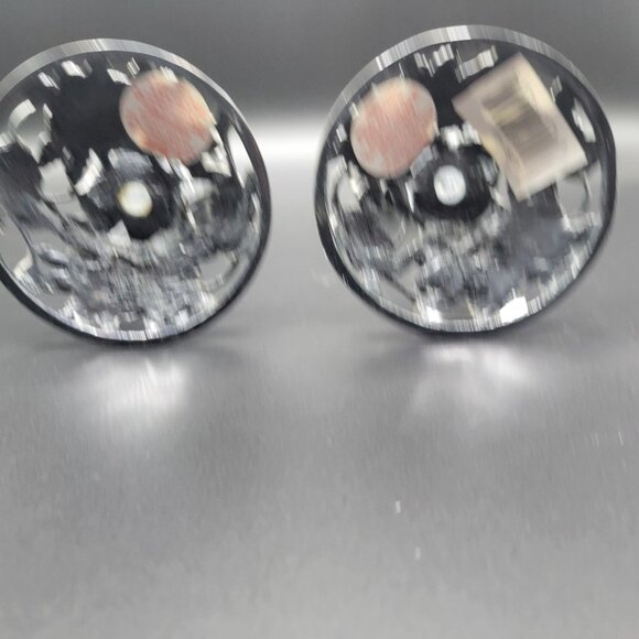 Crystal Clear Set of 2 Candlesticks Rose Design Candle Holders 8.5" - Picture 8 of 13